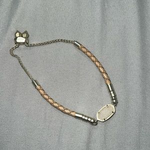 Like new kendra scott cruz adjustable drusy leather bracelet